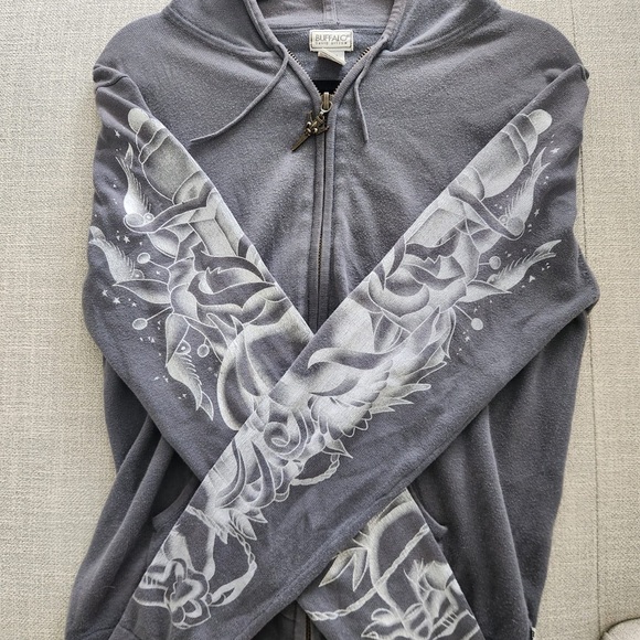 Buffalo David Bitton Grey Graphic Hoodie - Picture 5 of 5